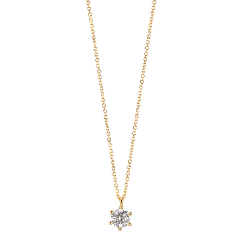 Collar 750/oro amarillo de 18 quilates Diamante 0.25 ct, w-si 42-45 cm