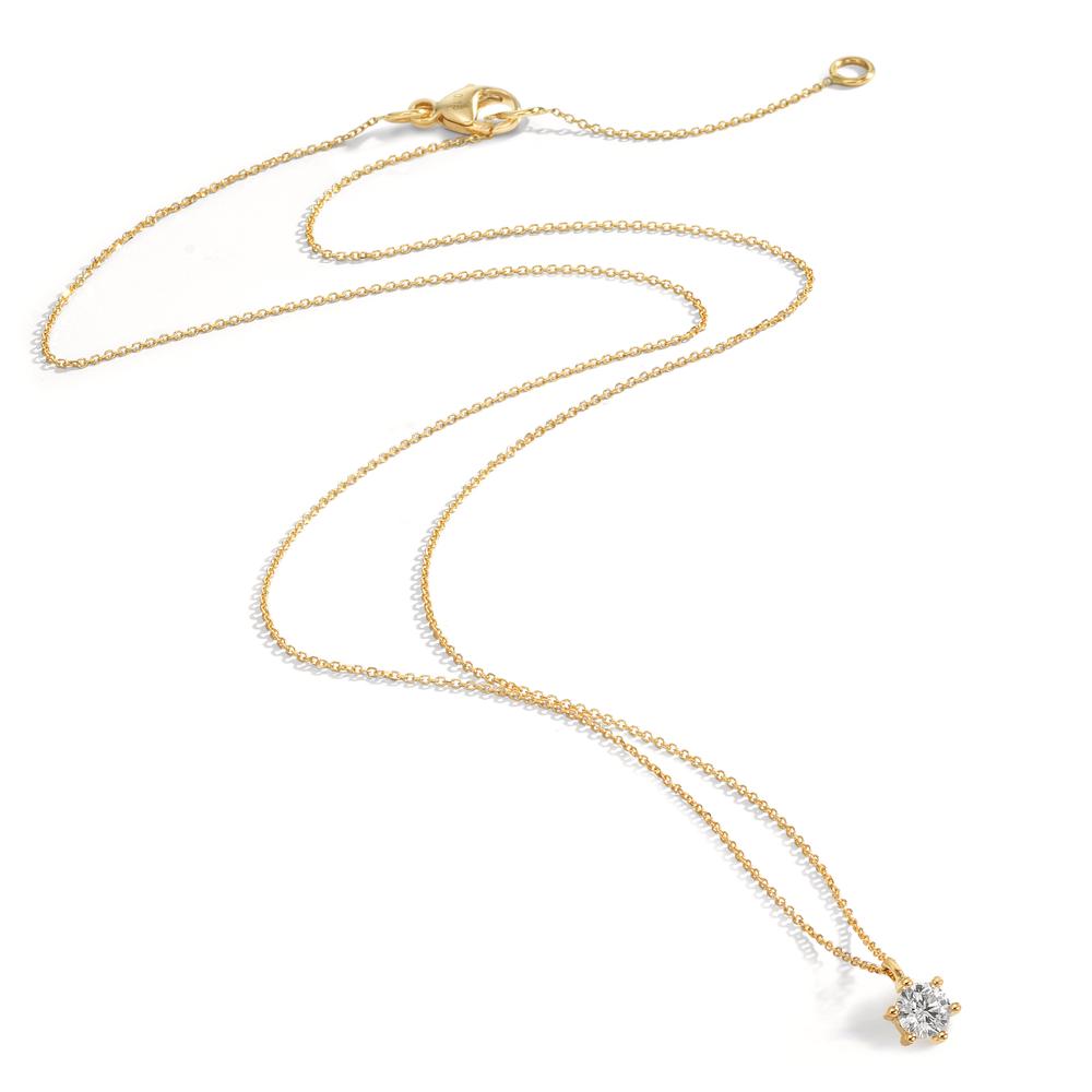 Collar 750/oro amarillo de 18 quilates Diamante 0.25 ct, w-si 42-45 cm