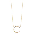 Collar Oro amarillo de 375/9K, Oro blanco de 375/9 quilates Circonita 6 piedras 42-45 cm Ø14 mm