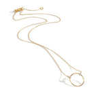 Collar Oro amarillo de 375/9K, Oro blanco de 375/9 quilates Circonita 6 piedras 42-45 cm Ø14 mm