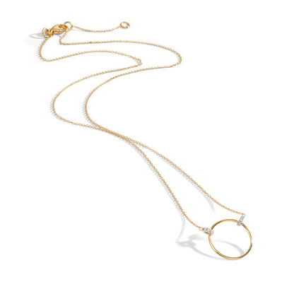 Collar Oro amarillo de 375/9K, Oro blanco de 375/9 quilates Circonita 6 piedras 42-45 cm Ø14 mm