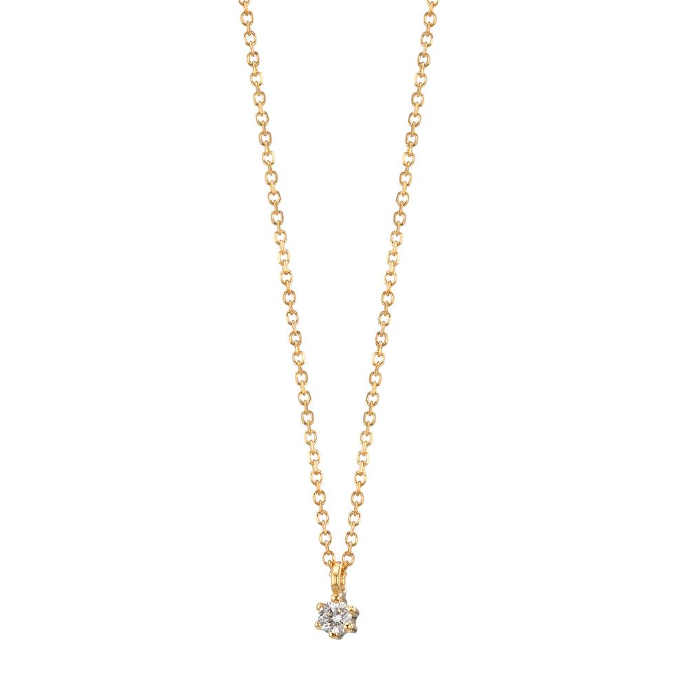 Collar 750/oro amarillo de 18 quilates Diamante 0.03 ct, w-si 42-45 cm