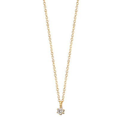 Collar 750/oro amarillo de 18 quilates Diamante 0.03 ct, w-si 42-45 cm