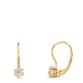 Pendientes 750/oro amarillo de 18 quilates Diamante 0.17 ct, 2 piedras, w-si