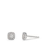 Pendientes 750/oro blanco de 18 quilates Diamante 0.18 ct, w-si Ø5 mm