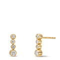 Pendientes 750/oro amarillo de 18 quilates Diamante 0.27 ct, 8 piedras, w-si