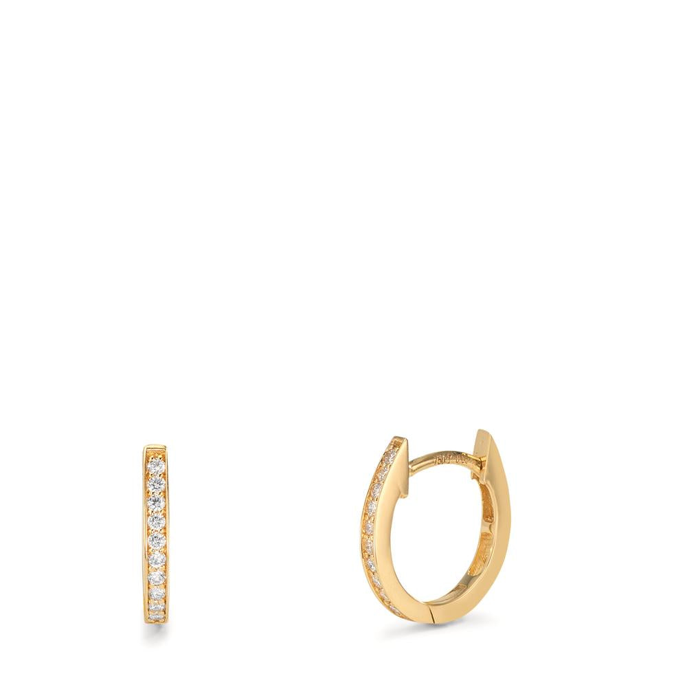 Aro con bisagra 750/oro amarillo de 18 quilates Diamante 0.10 ct, 20 piedras, w-si