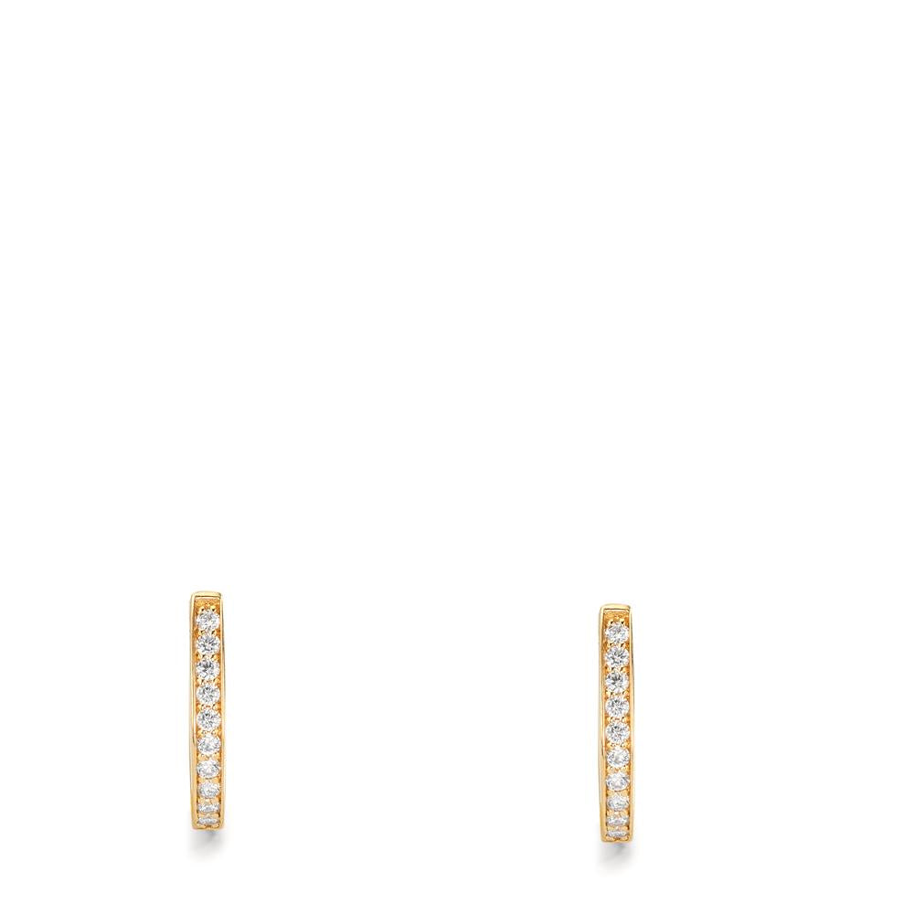 Aro con bisagra 750/oro amarillo de 18 quilates Diamante 0.10 ct, 20 piedras, w-si