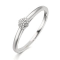 Anillo de dedo 750/oro blanco de 18 quilates Diamante 0.06 ct, 7 piedras, w-si