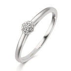 Anillo de dedo 750/oro blanco de 18 quilates Diamante 0.06 ct, 7 piedras, w-si