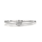 Anillo de dedo 750/oro blanco de 18 quilates Diamante 0.06 ct, 7 piedras, w-si