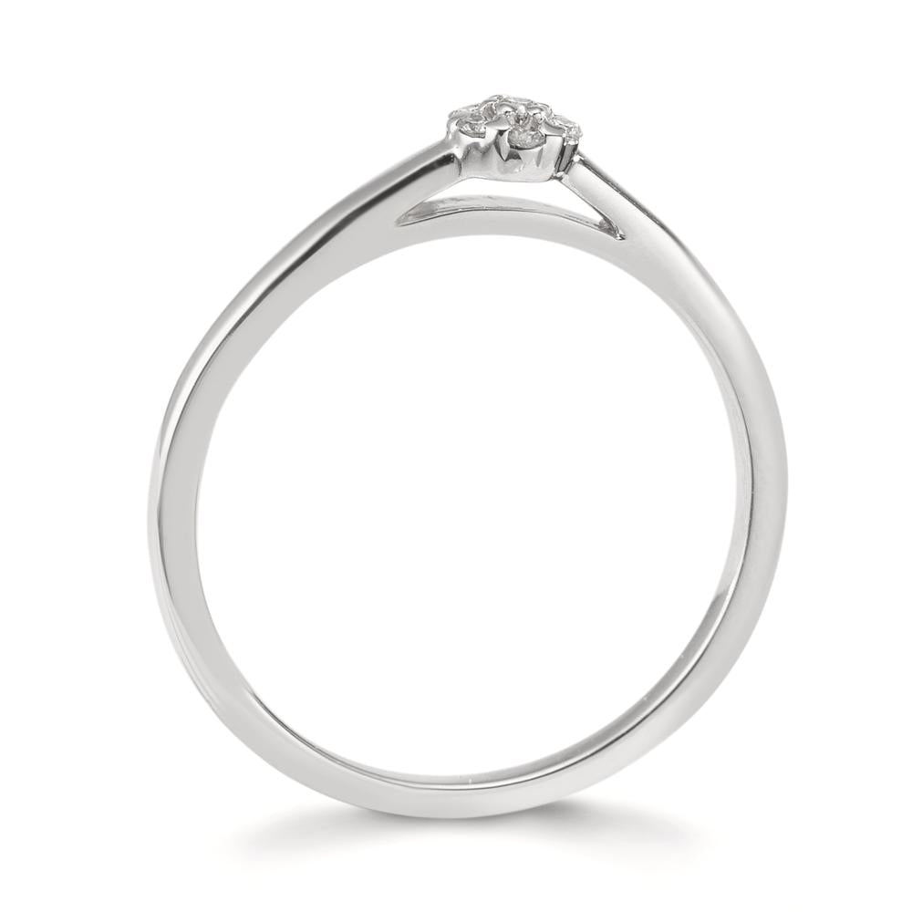 Anillo de dedo 750/oro blanco de 18 quilates Diamante 0.06 ct, 7 piedras, w-si