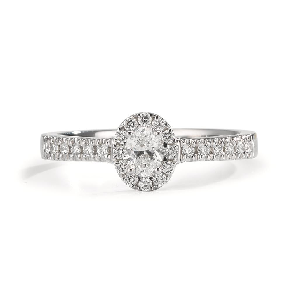 Anillo de dedo 750/oro blanco de 18 quilates Diamante 0.37 ct, w-si