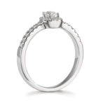 Anillo de dedo 750/oro blanco de 18 quilates Diamante 0.37 ct, w-si