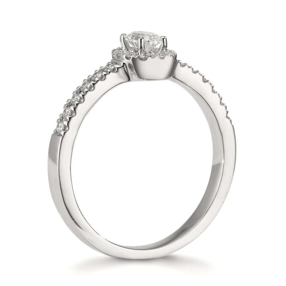 Anillo de dedo 750/oro blanco de 18 quilates Diamante 0.37 ct, w-si