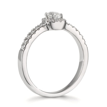 Anillo de dedo 750/oro blanco de 18 quilates Diamante 0.37 ct, w-si