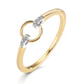 Anillo de dedo Oro amarillo de 375/9K Circonita 6 piedras