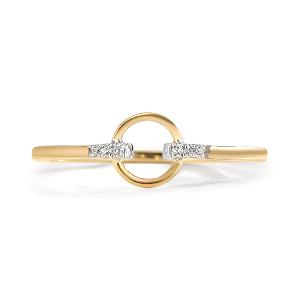 Anillo de dedo Oro amarillo de 375/9K Circonita 6 piedras