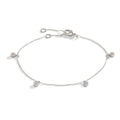 Pulsera 750/oro blanco de 18 quilates Diamante 0.24 ct, 28 piedras, w-si