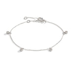 Pulsera 750/oro blanco de 18 quilates Diamante 0.24 ct, 28 piedras, w-si