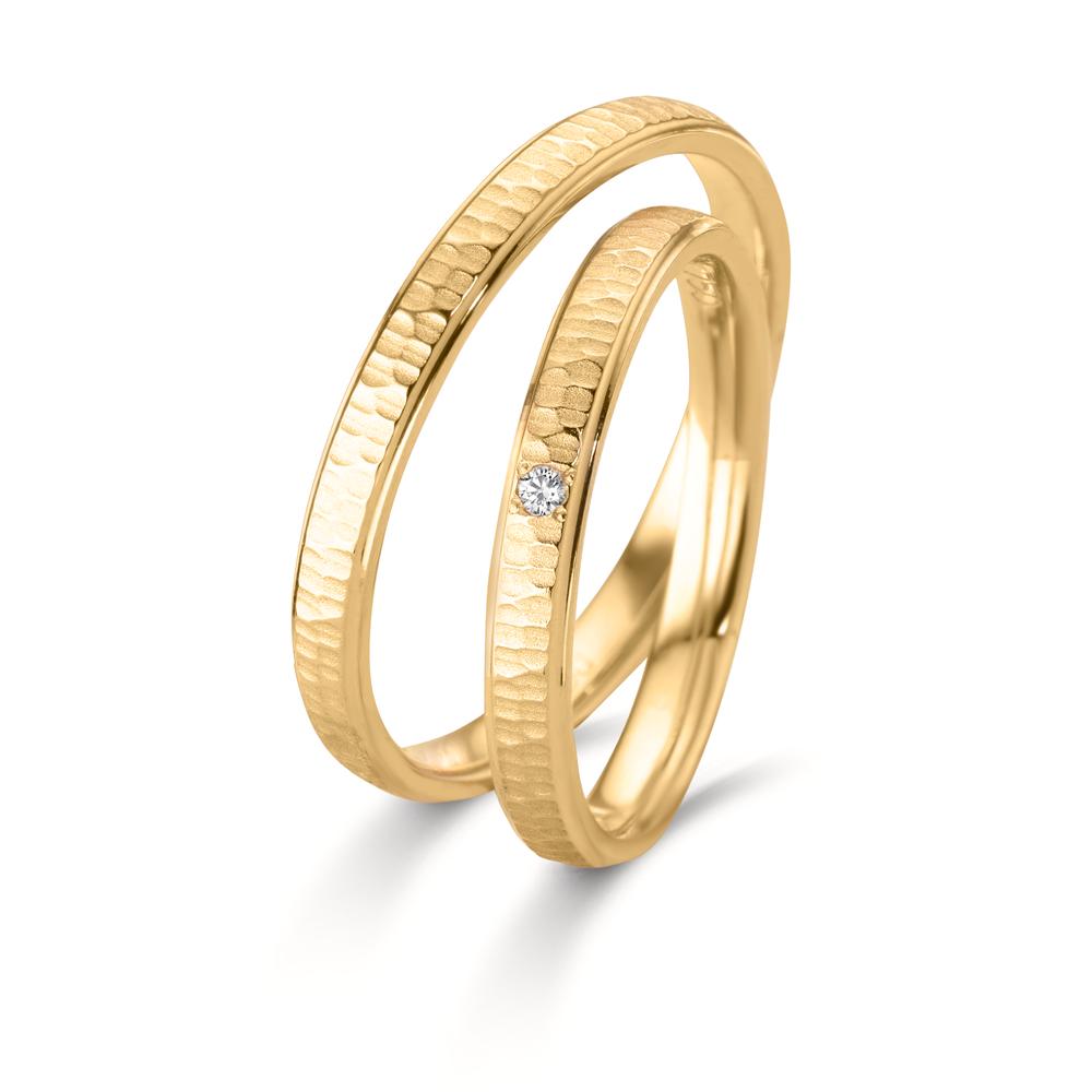 Anillo de pareja 750/oro amarillo de 18 quilates