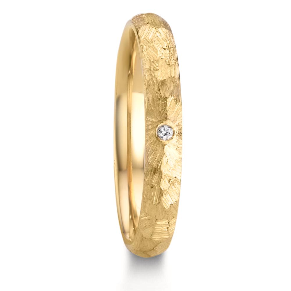 Anillo de pareja 750/oro amarillo de 18 quilates Diamante 0.014 ct, w-si