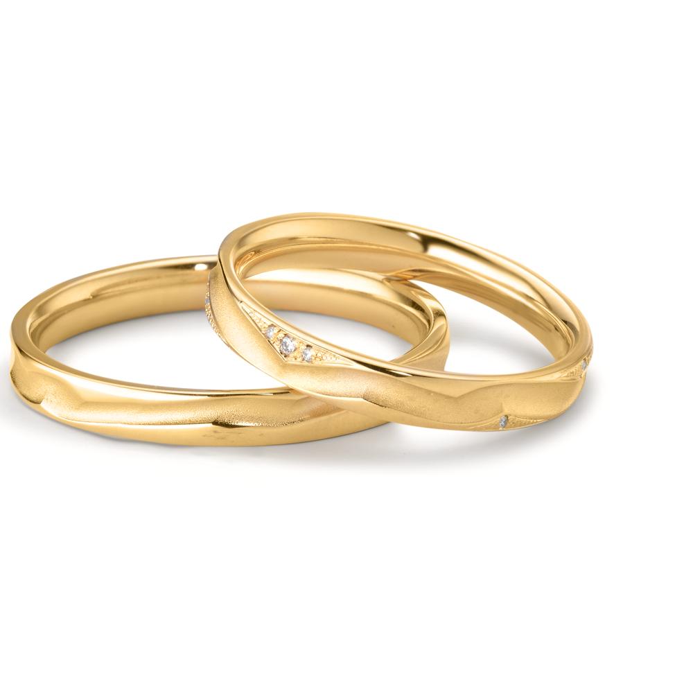 Anillo de pareja 750/oro amarillo de 18 quilates