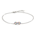 Pulsera Plata Circonita vistoso Rodio plateado Infinito