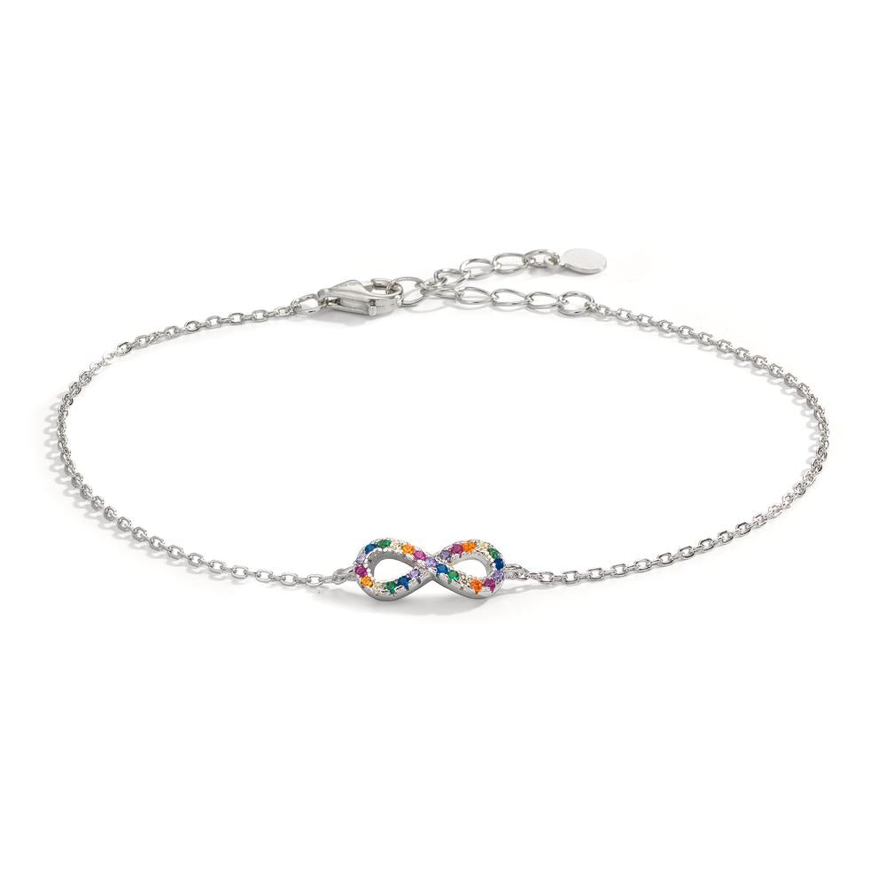 Pulsera Plata Circonita vistoso Rodio plateado Infinito