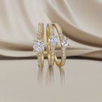 Anillo solitario 750/oro amarillo de 18 quilates Diamante 0.34 ct, 17 piedras, w-si