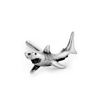 Pendientes 1ud Plata tiburón-505119