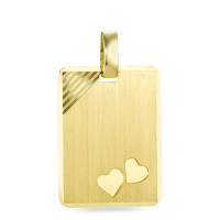 Colgante grabado 750/oro amarillo de 18 quilates Corazón-556967