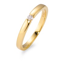 Anillo solitario 750/oro amarillo de 18 quilates Diamante blanco, 0.05 ct, [Brillant], w-si-565949