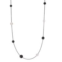 Collar Acero inoxidable, Aluminio Negro Recubierto de IP Perla de concha 60 cm Ø8 mm-595276