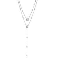 Collar Plata Circonita Rodio plateado 40-45 cm-603324