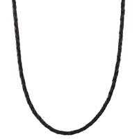 Collar Cuero, Plata Rodio plateado 55 cm Ø2.7 mm-604885